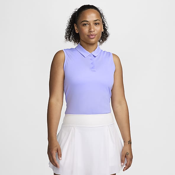 Womens Purple Dri FIT Polos. Nike